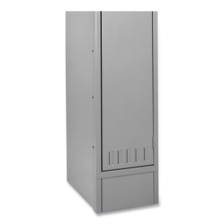 Tennsco Three Wide Closed Locker Base, 36w x 18d x 6h, Medium Gray (TNNCLB3618MG)