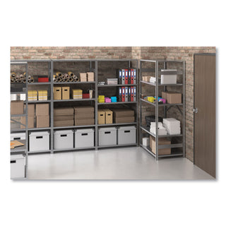 Tennsco Closed Commercial Steel Shelving, Six-Shelf, 36w x 12d x 75h, Medium Gray (TNNESPC61236MGY)