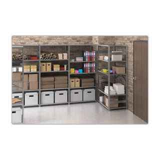 Tennsco Closed Commercial Steel Shelving, Six-Shelf, 36w x 24d x 75h, Medium Gray (TNNESPC62436MGY)