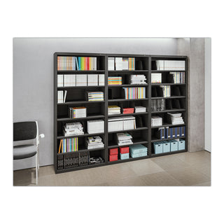 Tennsco Open Fixed Seven-Shelf Lateral File, 36w x 16.5d x 87h, Light Gray (TNNFS370LGY)