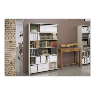 Tennsco Snap-Together Steel Seven-Shelf Closed Starter Set, 36w x 12d x 88h, Sand (TNN101995)