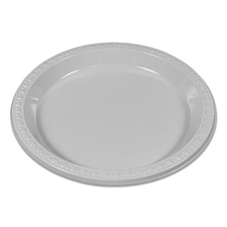 Tablemate® Plastic Dinnerware, Plates, 9" dia, White, 125/Pack (TBL9644WH)