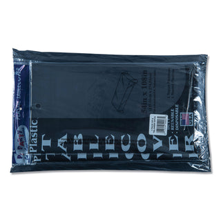 Tablemate® Table Set Rectangular Table Covers, Heavyweight Plastic, 54 x 108, Black, 6/Pack (TBL549BK)