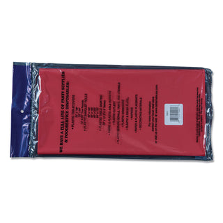 Tablemate® Table Set Rectangular Table Cover, Heavyweight Plastic, 54 x 108, Red, 6/Pack (TBL549RD)