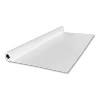 Tablemate® Linen-Soft Non-Woven Polyester Banquet Roll, Cut-To-Fit, 40" x 50ft, White (TBLLS4050WH)