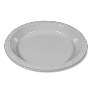 Tablemate® Plastic Dinnerware, Plates, 10 1/4" dia, White, 125/Pack (TBLTM10644)