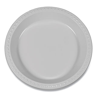 Tablemate® Plastic Dinnerware, Plates, 10 1/4" dia, White, 125/Pack (TBLTM10644)