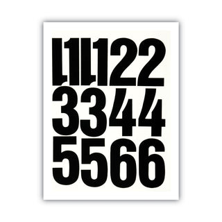 Chartpak® Press-On Vinyl Numbers, Self Adhesive, Black, 4"h, 23/Pack (CHA01193)