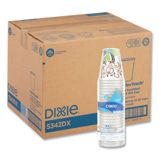 Dixie® PerfecTouch&reg; Hot Cups, Paper, 12oz, Coffee Dreams Design, 500/Carton (DXE5342DXCT)