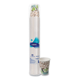 Dixie® Hot Cups, Paper, 12oz, Coffee Dreams Design, 50/Pack (DXE5342CDPK)