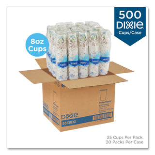 Dixie® Hot Cups, Paper, 8oz, Coffee Dreams Design, 500/Carton (DXE5338DX)