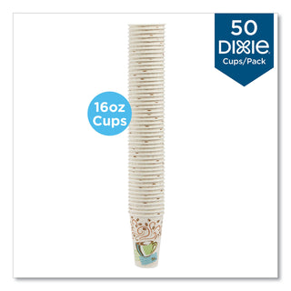 Dixie® PerfecTouch Paper Hot Cups, 16 oz, Coffee Dreams Design, 50/Pack (DXE5356CD)