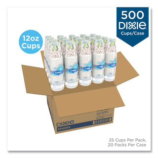 Dixie® PerfecTouch&reg; Hot Cups, Paper, 12oz, Coffee Dreams Design, 500/Carton (DXE5342DXCT)