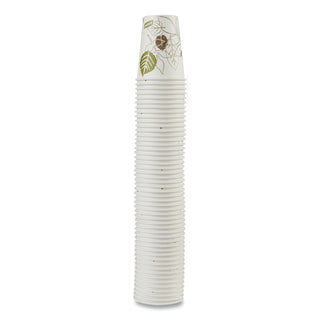 Dixie® Pathways Paper Hot Cups, 8 oz, White/Green, 50/Pack (DXE2338PATHPK)