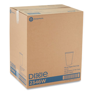 Dixie® Paper Cups, Hot, 16 oz, White, 1000/Carton (2346W)