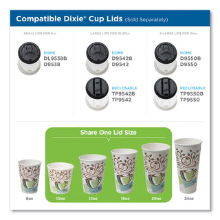 Dixie® Hot Cups, Paper, 20oz, Coffee Dreams Design, 25/Pack, 20 Packs/Carton (DXE5320CD) (DXE5320CD)
