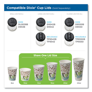 Dixie® Hot Cups, Paper, 12oz, Coffee Dreams Design, 50/Pack (DXE5342CDPK)
