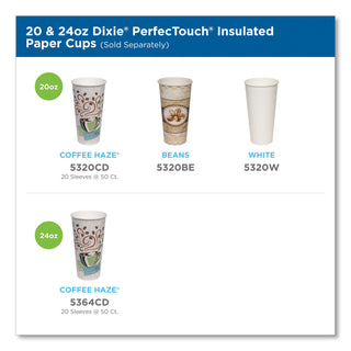 Dixie® Hot Cups, Paper, 20oz, Coffee Dreams Design, 25/Pack, 20 Packs/Carton (DXE5320CD) (DXE5320CD)