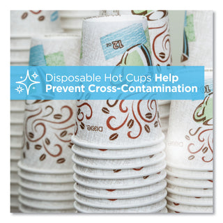 Dixie® Hot Cups, Paper, 10oz, Coffee Dreams Design, 25/Pack (DXE5310DXPK)