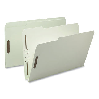 Smead™ 100% Recycled Pressboard Fastener Folders, Legal Size, Gray-Green, 25/Box (SMD20004)