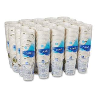Dixie® Pathways Paper Hot Cups, 12 oz, 25/Bag, 20 Bags/Carton (DXE2342WSCT)