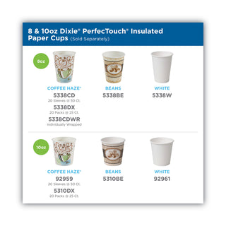 Dixie® PerfecTouch Hot/Cold Cups, 12 oz., White, 50/Bag, 20 Bags/Carton (DIX5342W)