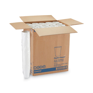 Dixie® PerfecTouch Hot/Cold Cups, 12 oz., White, 50/Bag, 20 Bags/Carton (DIX5342W)