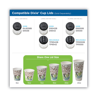 Dixie® PerfecTouch Hot/Cold Cups, 12 oz., White, 50/Bag, 20 Bags/Carton (DIX5342W)