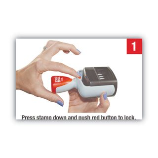 Cosco® Model S 360 Two-Color Message Dater, 1.75 x 1, "Received", Self-Inking, Blue/Red (COS011034)
