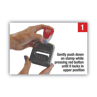 Cosco® Model S 360 Two-Color Message Dater, 1.75 x 1, "Received", Self-Inking, Blue/Red (COS011034)