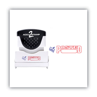 ACCUSTAMP2® Pre-Inked Shutter Stamp, Red/Blue, POSTED, 1 5/8 x 1/2 (COS035521)