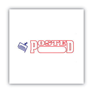 ACCUSTAMP2® Pre-Inked Shutter Stamp, Red/Blue, POSTED, 1 5/8 x 1/2 (COS035521)