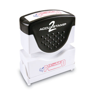 ACCUSTAMP2® Pre-Inked Shutter Stamp, Red/Blue, POSTED, 1 5/8 x 1/2 (COS035521)