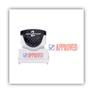 ACCUSTAMP2® Pre-Inked Shutter Stamp, Red/Blue, APPROVED, 1 5/8 x 1/2 (COS035525)
