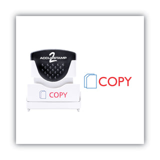 ACCUSTAMP2® Pre-Inked Shutter Stamp, Red/Blue, COPY, 1 5/8 x 1/2 (COS035532)