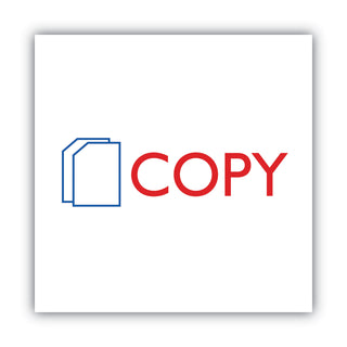 ACCUSTAMP2® Pre-Inked Shutter Stamp, Red/Blue, COPY, 1 5/8 x 1/2 (COS035532)