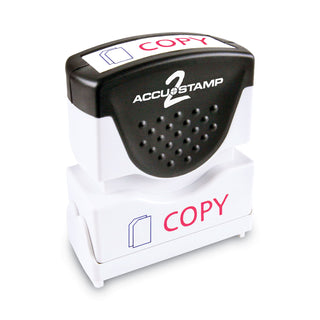 ACCUSTAMP2® Pre-Inked Shutter Stamp, Red/Blue, COPY, 1 5/8 x 1/2 (COS035532)