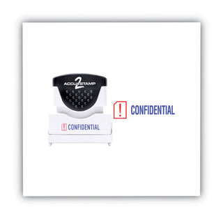 ACCUSTAMP2® Pre-Inked Shutter Stamp, Red/Blue, CONFIDENTIAL, 1 5/8 x 1/2 (COS035536)
