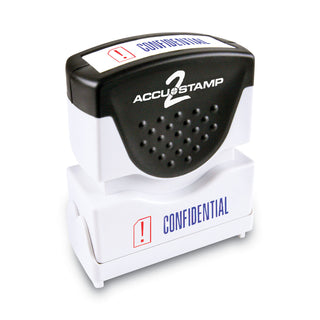 ACCUSTAMP2® Pre-Inked Shutter Stamp, Red/Blue, CONFIDENTIAL, 1 5/8 x 1/2 (COS035536)