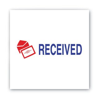 ACCUSTAMP2® Pre-Inked Shutter Stamp, Red/Blue, RECEIVED, 1 5/8 x 1/2 (COS035537)
