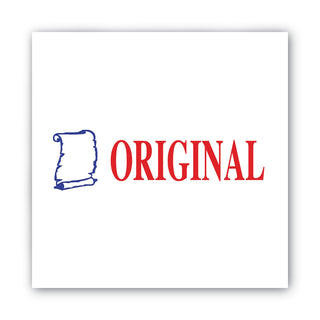 ACCUSTAMP2® Pre-Inked Shutter Stamp, Red/Blue, ORIGINAL, 1 5/8 x 1/2 (COS035540)