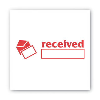 ACCUSTAMP2® Pre-Inked Shutter Stamp, Red, RECEIVED, 1 5/8 x 1/2 (COS035570)