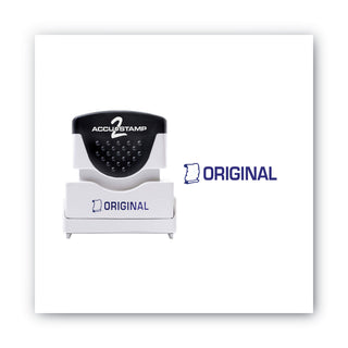 ACCUSTAMP2® Pre-Inked Shutter Stamp, Blue, ORIGINAL, 1 5/8 x 1/2 (COS035572)