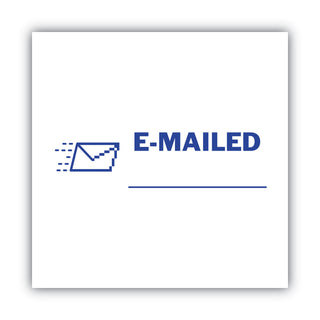 ACCUSTAMP2® Pre-Inked Shutter Stamp, Blue, EMAILED, 1 5/8 x 1/2 (COS035577)