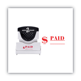 ACCUSTAMP2® Pre-Inked Shutter Stamp, Red, PAID, 1 5/8 x 1/2 (COS035578)
