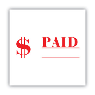 ACCUSTAMP2® Pre-Inked Shutter Stamp, Red, PAID, 1 5/8 x 1/2 (COS035578)
