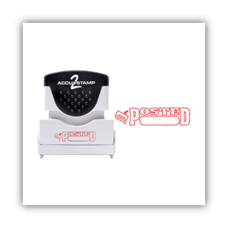 ACCUSTAMP2® Pre-Inked Shutter Stamp, Red, POSTED, 1 5/8 x 1/2 (COS035580)