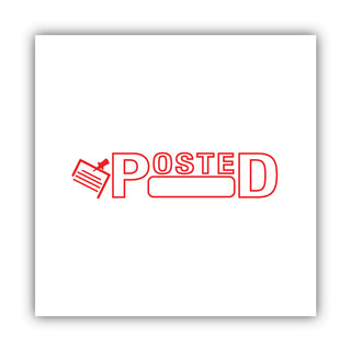 ACCUSTAMP2® Pre-Inked Shutter Stamp, Red, POSTED, 1 5/8 x 1/2 (COS035580)