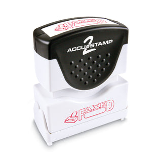 ACCUSTAMP2® Pre-Inked Shutter Stamp, Red, FAXED, 1 5/8 x 1/2 (COS035583)