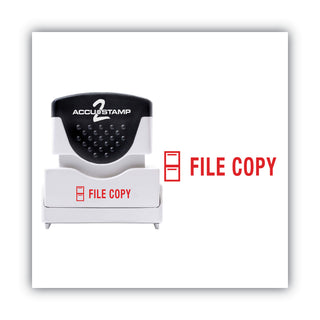 ACCUSTAMP2® Pre-Inked Shutter Stamp, Red, FILE COPY, 1 5/8 x 1/2 (COS035596)